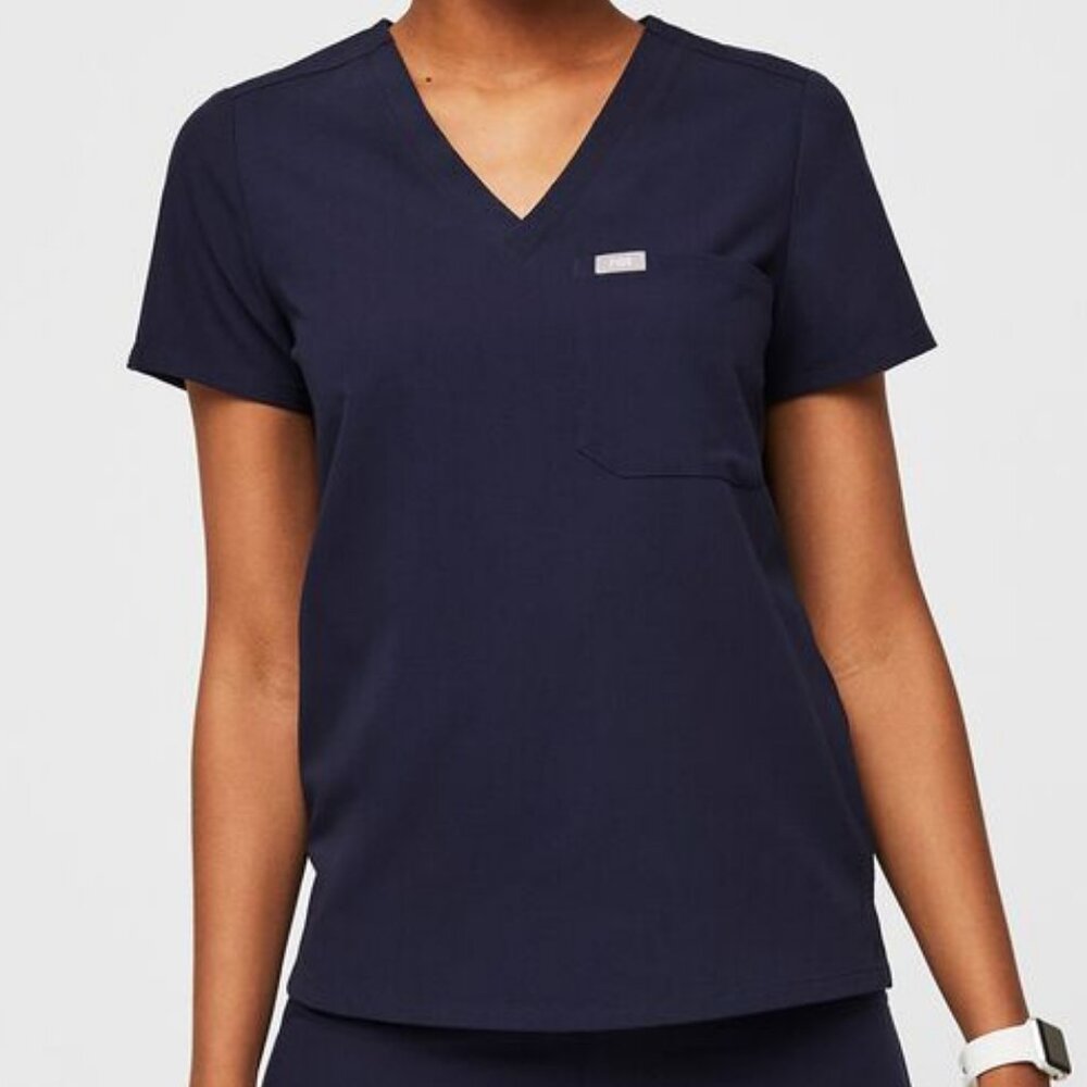 FIGS Navy Catarina - One-Pocket Scrub Top